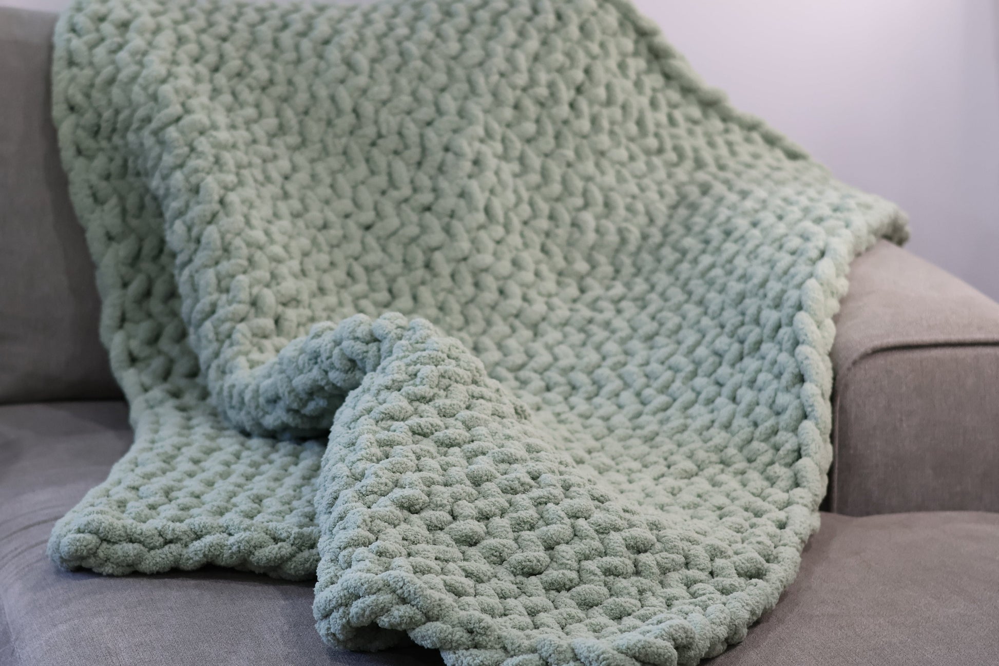 Sage Green Herringbone